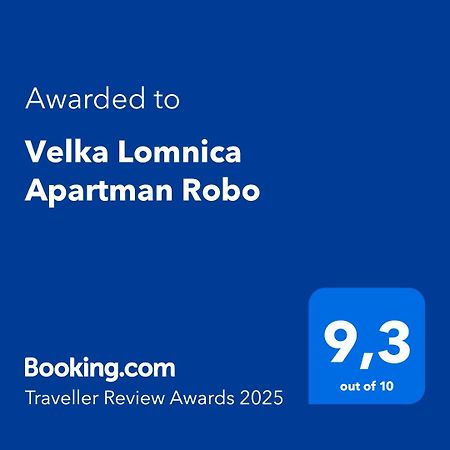 Velka Lomnica Apartman Robo Kültér fotó